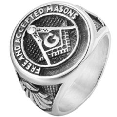 **COI Titanium Masonic Freemason Signet Ring-7090BB