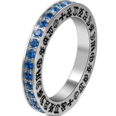 **COI Titanium Ring With Blue/Red Cubic Zirconia-7155BB