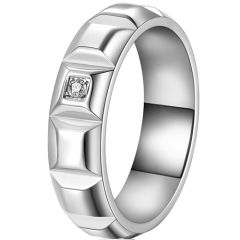 **COI Titanium Ring With Cubic Zirconia-7420