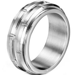 **COI Titanium Polished Matt Rotating Ring-7426