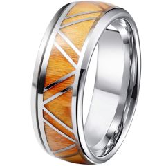 **COI Titanium Ring With Wood-7467