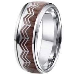 **COI Titanium Ring With Wood-7478