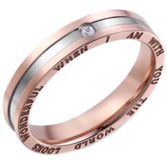**COI Titanium Rose Silver Ring With Cubic Zirconia-7514