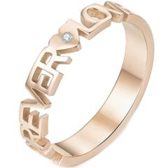 **COI Rose Titanium Forever Love Ring With Genuine Diamond CTTW: 0.005ct-7516