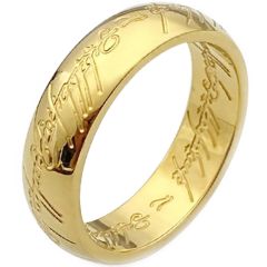 **COI Titanium Gold Tone/Silver Lord The Rings Ring Power With Etch Engraving-8104AA