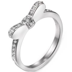 **COI Titanium Knot Ring With Cubic Zirconia-8280AA