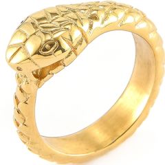 **COI Gold Tone Titanium Snake Ring-8359AA