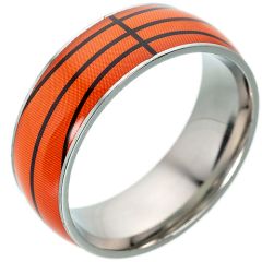 **COI Titanium Orange Black Basketball Ring-8406AA