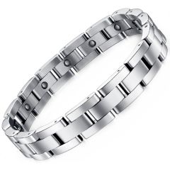 COI Titanium Bracelet With Steel Clasp(Length: 9.06 inches)-8521AA