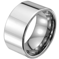 **COI Tungsten Carbide 12mm Pipe Cut Flat Ring-8595AA