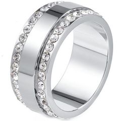 **COI Titanium Ring With Cubic Zirconia-8599AA