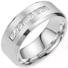 **COI Titanium Ring With Cubic Zirconia-8637