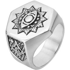 **COI Titanium Masonic Freemason Ring-8649