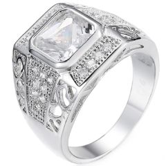 **COI Titanium Ring With Cubic Zirconia-8745AAA