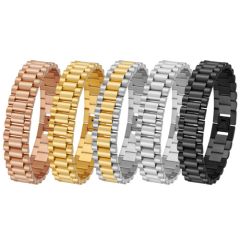 COI Titanium Black/Gold Tone/Rose/Silver/Gold Tone Silver Bracelet With Steel Clasp(Length: 8.85 inches)-8956