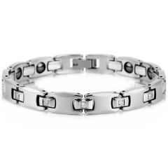 COI Tungsten Carbide Cubic Zirconia Bracelet With Steel Clasp(Length: 7.48 inches)-9079