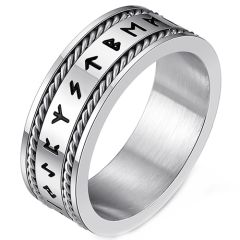 **COI Titanium Wire Ring With Runes-9113