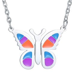 **COI Titanium Butterfly Necklace With Resin(Length: 22.8 inches)-9221