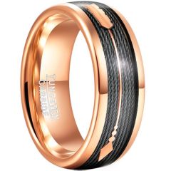 **COI Rose Tungsten Carbide Wire Ring With Arrows-9300