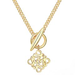 **COI Titanium Gold Tone/Silver Celtic Necklace(Length: 19.7 inches)-9538