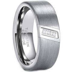 **COI Tungsten Carbide Ring With Cubic Zirconia-9737