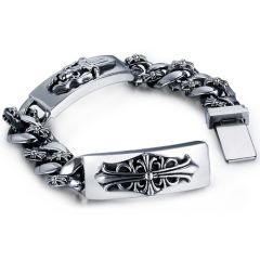 **COI Titanium Cross & Sword Bracelet With Steel Clasp(Length: 8.27 inches)-9776