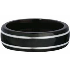 COI Tungsten Carbide Ring With Black Plating - JT1248(Size:US8)