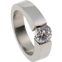 COI White Titanium Ring - JT1634(Size:US14)