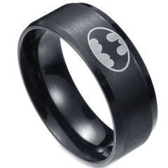 *COI Black Tungsten Carbide Bat Man Ring-TG3510A