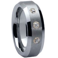 COI Tungsten Carbide Three-stone Ring - TG035(US11)