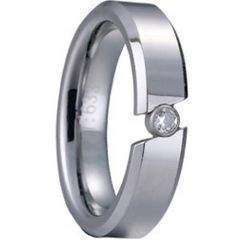 COI Tungsten Carbide Solitaire Ring - TG1128(Size US5.5)