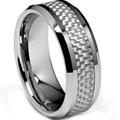 COI Tungsten Carbide Ring With Carbon Fiber - TG1383(Size US8)