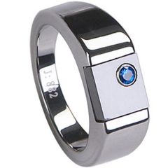COI Tungsten Carbide Ring With CZ - TG1760(Size:US8/9.5/13)