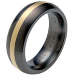 COI Tungsten Carbide Ring With Plating - TG2060(Size:US7)