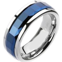 COI Tungsten Carbide Ring with Blue Ceramic - TG2403(Size:US11)