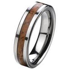 COI Tungsten Carbide Ring With Wood - TG2445(Size US9.5)