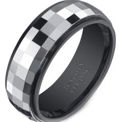 COI Tungsten Carbide Ring With Black Plating - TG2567(Size:US9)