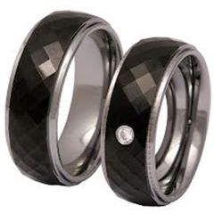COI Tungsten Carbide Ring With Cubic Zirconia - TG2737(Size US8)