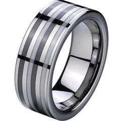 COI Tungsten Carbide Ring With Ceramic - TG2758(Size US10.5)