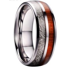 COI Tungsten Carbide Wood and Meteorite Ring - TG2(Size US14)