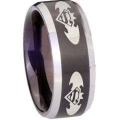 COI Tungsten Carbide Bat Man Super Man Ring-TG3629(Size US10.5)