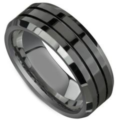 COI Tungsten Carbide Wedding Band Ring - TG3633(Size:US11)
