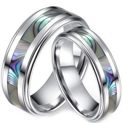 COI Tungsten Carbide Ring With Abalone Shell -TG3635(Size:US14.5