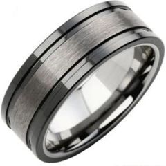 COI Tungsten Carbide Wedding Band Ring - TG3779(Size US7.5)