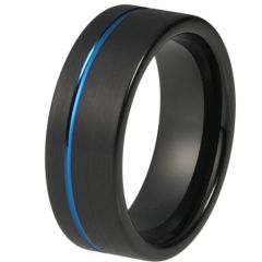 COI Tungsten Carbide Two Tone Ring - TG4196(Size US7.5)