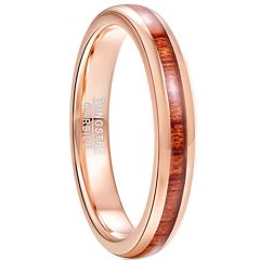 COI Rose Tungsten Carbide Ring With Wood-TG5027