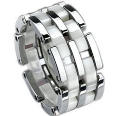 COI Tungsten Carbide Ring With Ceramic-TG638(Size:US7/8.5)