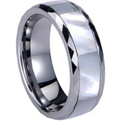 COI Tungsten Carbide Ring With Abalone Shell - TG824(Size:US13)