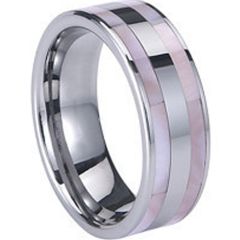 COI Tungsten Carbide Ring With Abalone Shell - TG830(Size:US5)