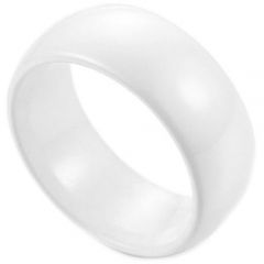 COI White Ceramic Dome Court Ring - TG1286AA